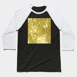 Elegant gold striped kaleidoscope with bokeh Baseball T-Shirt